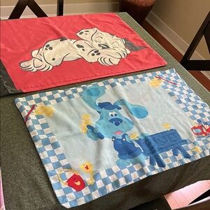 Vintage Dalmatian and Blue's Clues Pillowcases
